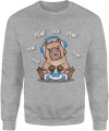 Gracz kapibara gamer Pew Pew z padem Męska bluza 