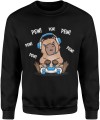 Gracz kapibara gamer Pew Pew z padem Męska bluza  