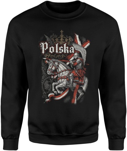 Polska husaria – skrzydlaty rycerz na koniu Męska bluza  