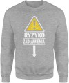 Ryzyko zadławienia – znak ostrzegawczy imprezowy klimat Męska bluza 