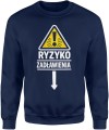 Ryzyko zadławienia – znak ostrzegawczy imprezowy klimat Męska bluza 