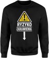 Ryzyko zadławienia – znak ostrzegawczy imprezowy klimat Męska bluza  