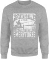 Prawdziwe życie zaczyna się na emeryturze wędkarz odpoczynek jezioro relaks hobby ryby Męska bluza 