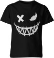 Demoniczny uśmiech biały motyw maska horror kreska mrok styl halloween Dziecięca koszulka 