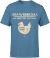 Gra w kurczaka nie patrz na kurczaka game over Męska koszulka 
