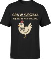 Gra w kurczaka nie patrz na kurczaka game over Męska koszulka 