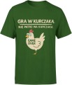 Gra w kurczaka nie patrz na kurczaka game over Męska koszulka 