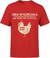 Gra w kurczaka nie patrz na kurczaka game over Męska koszulka 