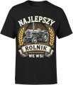 Najlepszy rolnik we wsi – traktor, pola i pasja do pracy na gospodarstwie Męska koszulka 