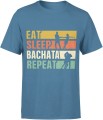 Eat sleep bachata repeat taniec latynoski Męska koszulka 