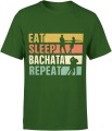 Eat sleep bachata repeat taniec latynoski Męska koszulka 