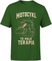 Motocykl to moja terapia – pasja, wolność i adrenalina na dwóch kołach Męska koszulka 