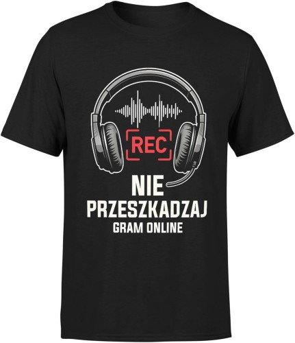 Nie przeszkadzaj gram online Męska koszulka 