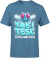 Taki teść, że mucha nie siada dla super teścia Męska koszulka 