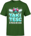 Taki teść, że mucha nie siada dla super teścia Męska koszulka 