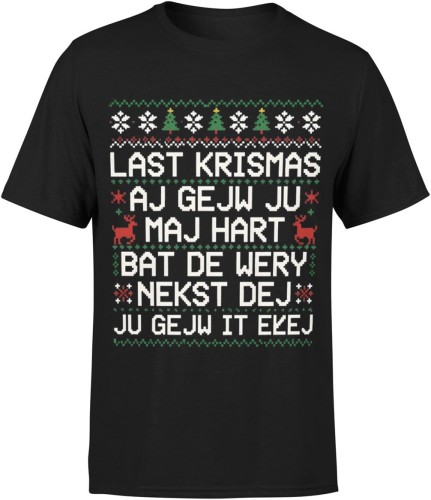 Last Krismas Maj Hart – zabawny świąteczny motyw muzyczny Męska koszulka 