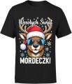 Wesołych Świąt mordeczki z reniferem Męska koszulka 