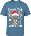 Wesołych Świąt mordeczki z reniferem Męska koszulka 