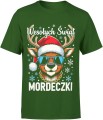Wesołych Świąt mordeczki z reniferem Męska koszulka 