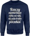 Rzeczy niemożliwe robię od ręki, na cuda trzeba poczekać Męska bluza 
