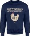 Gra w kurczaka nie patrz na kurczaka game over Męska bluza 