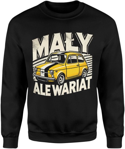 Mały ale wariat – retro samochód klasyk Fiat Męska bluza  