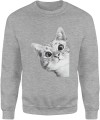 Uroczy kot z wielkimi oczami, dla miłośników mruczków Męska bluza 