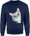 Uroczy kot z wielkimi oczami, dla miłośników mruczków Męska bluza 