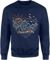 Adventure awaits słońce podróże przygoda Męska bluza 