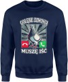 Gołębie dzwonią muszę iść dla hodowcy gołębi Męska bluza 