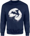 Smok w pełni księżyca – mroczny fantasy motyw dla fanów smoków Męska bluza 