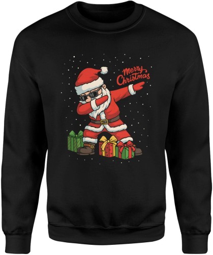Święty Mikołaj dabbing – Merry Christmas Męska bluza  