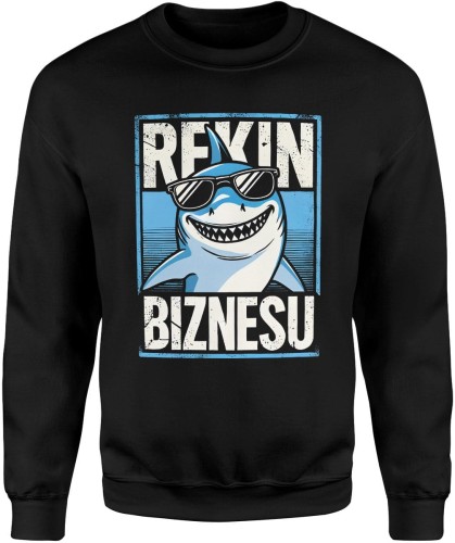 Rekin biznesu – zabawny motyw dla przedsiębiorcy Męska bluza  
