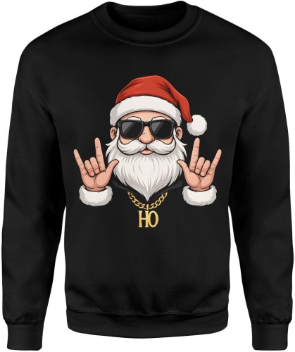 Rockowy Mikołaj – Ho Ho styl, świąteczny klimat z luzem Męska bluza 