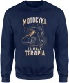 Motocykl to moja terapia – pasja, wolność i adrenalina na dwóch kołach Męska bluza 