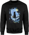 Kot w gwiaździstą noc styl van gogha artystyczny obraz Męska bluza  