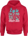 Życie zaczyna się na emeryturze Męska bluza z kapturem 