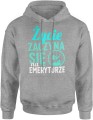 Życie zaczyna się na emeryturze Męska bluza z kapturem 