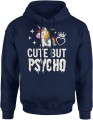 Cute but psycho kolorowy motyw Męska bluza z kapturem 