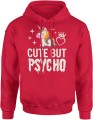 Cute but psycho kolorowy motyw Męska bluza z kapturem 
