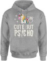 Cute but psycho kolorowy motyw Męska bluza z kapturem 