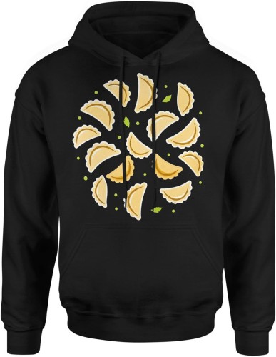 Pierogi – apetyczny motyw dla fanów polskiej kuchni i jedzeniowych klimatów Męska bluza z kapturem  