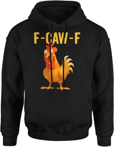 Zabawny kogut f caw f parodia fcawf Męska bluza z kapturem  