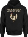 Gra w kurczaka nie patrz na kurczaka game over Męska bluza z kapturem  
