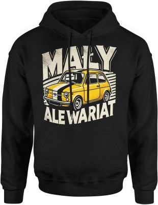 Mały ale wariat – retro samochód klasyk Fiat Męska bluza z kapturem