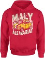 Mały ale wariat – retro samochód klasyk Fiat Męska bluza z kapturem 