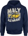 Mały ale wariat – retro samochód klasyk Fiat Męska bluza z kapturem 