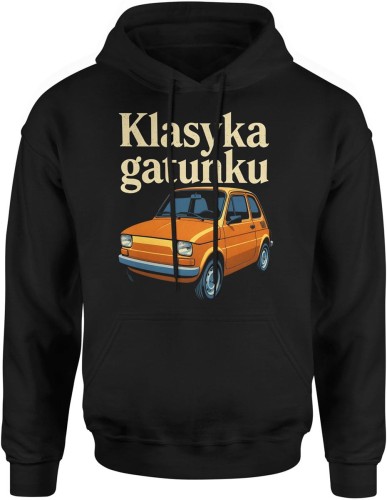 Klasyka gatunku maluch fiat 126p klasyk polska motoryzacja Męska bluza z kapturem  