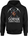 Górnik z krwi i węgla serce górnika duma barburka Męska bluza z kapturem 