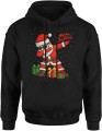 Święty Mikołaj dabbing – Merry Christmas Męska bluza z kapturem  